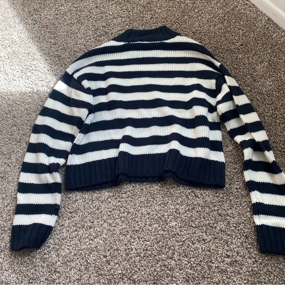 Vintage Tommy Jeans Striped Cropped Turtleneck Sweater - Picture 2 of 4